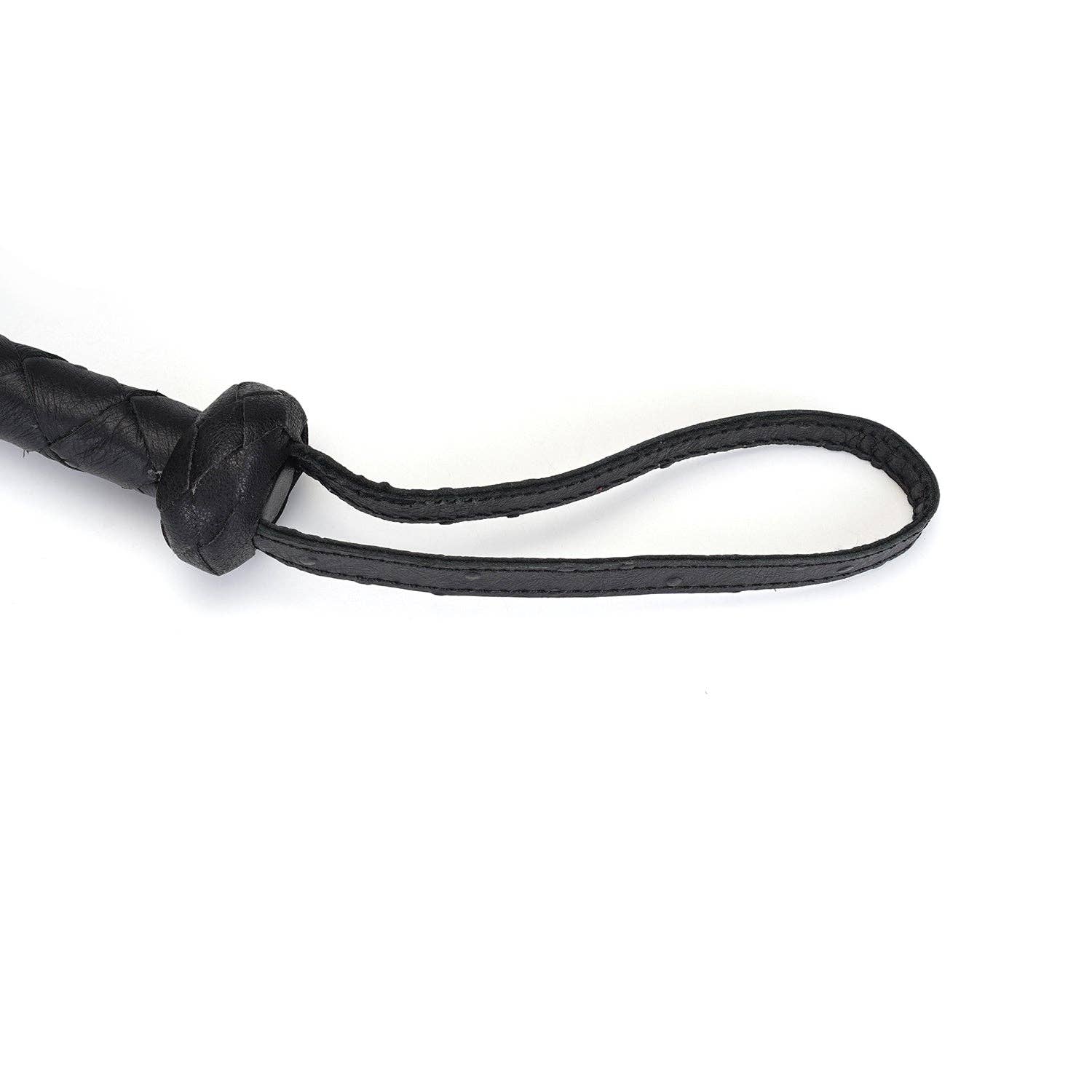 Demon's Kiss Black Leather Braided Bull Whip/ Horse Whip - Image 3